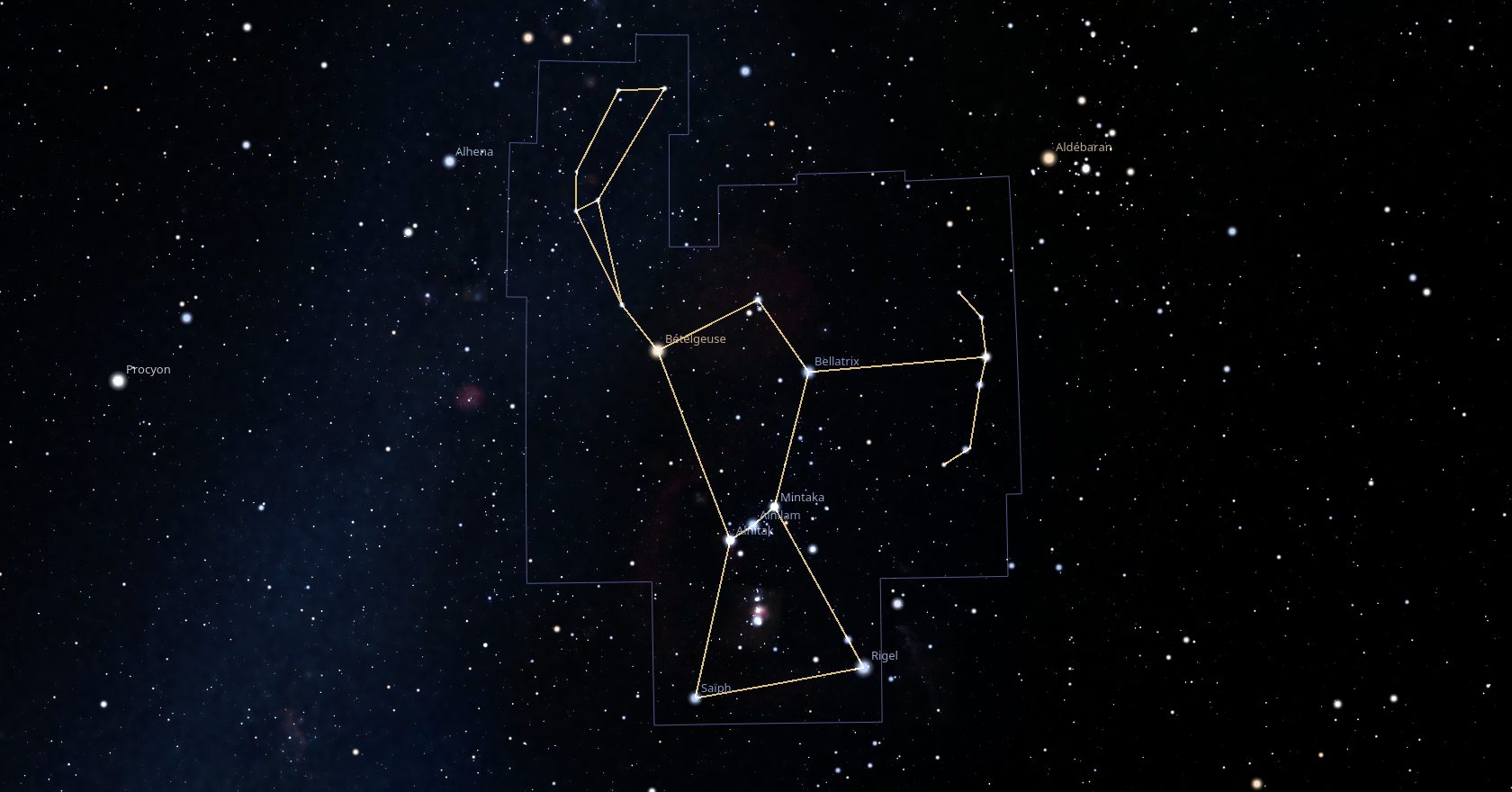 Carte de repérage de Orion, vue de Nouméa